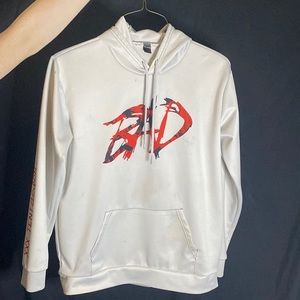 XXXTENTACION HOODIE, WHITE AND RED PRETTY MUCH BRAND NEW! SUPER COMFY AND WARM!